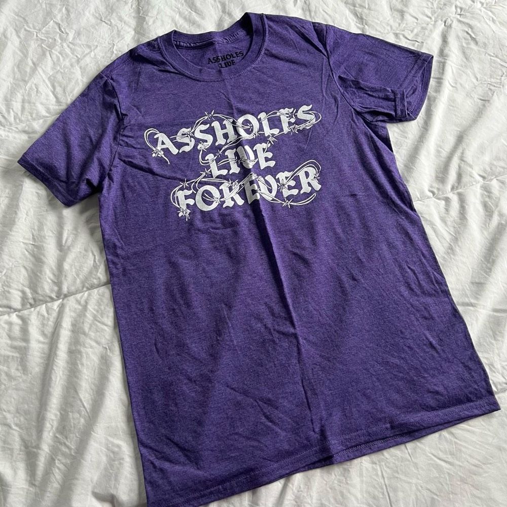 Linda finegold ALF purple barbed wire t shirt small